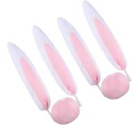 SMASOLO 2 Set Ornamenti per Auto Orecchie di Coniglio in Stoffa, Decorazioni Esterne per Veicoli e Arredamento Casa, Accessori Creativi per L’anno del Coniglio