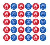 SMASOLO 20 Paia Di Adesivi Per La Distinzione Tra Acqua Calda E Fredda Etichette Adesive Cartelli Da Parete Per Bagno Adesivi In Acrilico Cartelli Indicatori Per Bagni