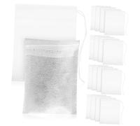 SMASOLO 200 pezzi Bustine Filtro Tè Vuote con Coulisse per Tisane Foglie Sfuse Spezie Tisane e Erbe Sacchetti Filtranti Riutilizzabili per Tè Infusi e Preparazioni Naturali