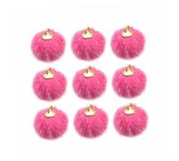 SMASOLO 24 Pezzi Pendente Morbida per Orecchini DIY Accessori Pompon Color Rosa Leggeri e Resistenti per Gioielli Fatti Mano