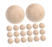 SMASOLO 25 Pezzi Palline di Legno Naturale Non Forate Sfere Legno Lisce per Decorazioni Progetti Fai da Te Gioielli e Arti Manuali Per Decorazioni Casa e Feste