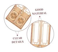 SMASOLO 3 Pezzi Miniature Wooden Double Doors For Dollhouse DIY Huistyle Architecture Model Movable Functional Doors For Mini Furniture And Home Decor