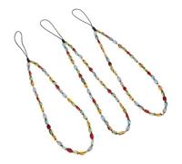 SMASOLO 3 Pezzi Phone Beaded Charm Strap Wrist Lanyards For Mobile Camera Keychain Stylish Secure Accessories For Active Use