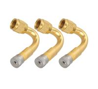 SMASOLO 3 Pezzi Prolunga Valvola Pneumatico 45° Dorata Adattatore Stelo Valvola Curvo Resistente per Auto per Gonfiaggio Pneumatici in Aree Difficili da Raggiungere