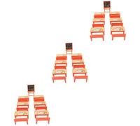 SMASOLO 3 Set Mini Aula Con Lavagna Per Decorazioni Scena E Giocattoli Educativi 13 Pezzi*3