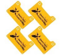 SMASOLO 4 pezzi Segnali di Avvertimento per Recinto Elettrico in Plastica Cartelli Sicurezza Alta Tensione per Recinzione Animali e Cavalli Angoli Arrotondati per Installazione Sicura su