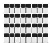 SMASOLO 40 Pezzi Mini Bottiglie di Vetro Trasparente da 5Ml Tappo Bianco e Interno Anti-Perdita Contenitori per Profumo Vuoti Ricaricabili per Campionamento e Viaggio