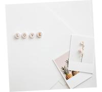 SMASOLO 400 Pezzi Perline Acrilico Piatte e Rotonde per Creazione Braccialetti e Portachiavi Diy Materiale Leggero e Anallergico Design Love per Regali e Gioielli Personalizzati