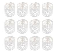 SMASOLO 50 Pezzi Coperture di Carta per Candele da tè a Forma di Cuore Decorazioni Cavo per Lumini LED Accessori Decorativi per Matrimoni Feste e Ambientazioni Romantiche