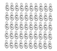 SMASOLO 50pezzi Pendenti Lettera Inglese g in Lega Antica Argento Per Collane Bracciali Fai Da Te Accessori Gioielli e Creativi