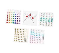 SMASOLO 5fogli Per Occhi e Viso Adesivi Autoadesivi Accessori Per Decorazioni Per Nail Art Diverse Sicuro e Materiale Acrilico Adatto Per Feste Natale e Halloween