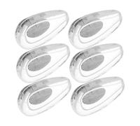 SMASOLO 6 paia Naselli Occhiali in Silicone Antiscivolo con Supporto Interno in Metallo Cuscinetti Naso Traspiranti e Comfort Migliorato Ricambio per Occhiali Facili da Sostituire Argento
