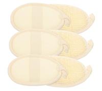 SMASOLO 6 pezzi Dischi Esfolianti Loofah Naturali per Doccia e Viso Spugne Corpo in Cotone e Lino Beige Morbide e Resistente per Pulizia e Massaggio Cutaneo