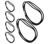 SMASOLO 6 Pezzi Fasce Elastiche per Cestini Spazzatura Nere Regolabili Antiscivolo per Sacchetti Fasce Porta Sacco per Cestini e Lettiera Elastici Resistenti per Casa e Campeggio