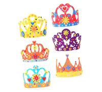 SMASOLO 6 set Coroncine per Fai da Te per Compleanno Kit Materiali Colorati Leggeri e Comodi per Ragazzi e Ragazze Accessori Festa per Principi e Principesse