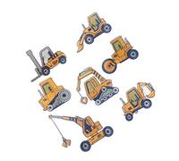 SMASOLO 7 pezzi Toppe Termoadesive per Forma di Veicoli da Lavoro Patch per Cucito e Decorazione di Giacche Jeans Zaini e Cappelli Design Cartone Animato Delicato