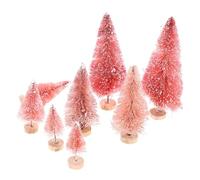 SMASOLO 8 Pezzi Mini Natale in con Base Decorazioni Natalizie da Verde Bianco e Oro Xmas per e Regalo Festivo