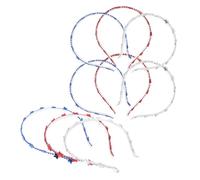 SMASOLO 9 Pezzi Fascia Per Cerchio Per a Forma Di Stella Per Fascia Da Festa Per Donna Banda Per Del National Memorial Day Star Hairband for Addominali