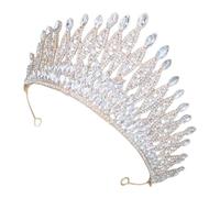 SMASOLO Accessorio per con di strass nozze floreale Femmina copricapo fascia Essere corone della sposa per il matrimonio corone per donne Lega di zinco bianca