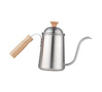 SMASOLO Bollitore per Caffè a Collo D’Oca in Acciaio Inox 304 Manico in Legno Beccuccio lungo per Preparazione Manuale Bollitore da Esterno per Campeggio e Uso Domestico 1 Pezzo Colore
