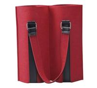 SMASOLO Borsa Rosso Riutilizzabile con Fondo Piatto e Protezione per Bottiglie per Regali e Feste come Natale e Compleanni
