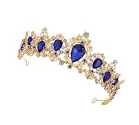 SMASOLO Coro Di Sposa Barocco e Blu Elegante Accessorio Cerimonia Decorazione Unica Per Matrimonio e Feste Headwear Femminile Per Occasioni Speciali