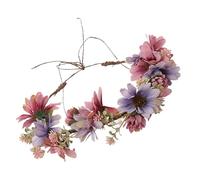 SMASOLO Corona Floreale Artificiale in Fascia Capelli con Fiori di Crisantemo Simulati Accessorio Elegante per Matrimonio Damigelle e Cerimonie Stile Vintage e Versatile per Ogni