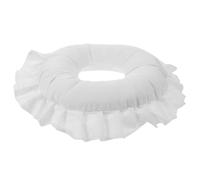 SMASOLO Cuscino Massaggiante Circolare per Viso Poggiatesta Ergonomico, Supporto Comodo per Collo, Cuscino Prono Regolabile per Lettino da Massaggio Spa e Centri Estetici, Bianco