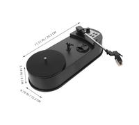 SMASOLO Giradischi Con Altoparlanti Musicali Retrò Giradischi Da Tavolo Con Registrazione USB Vintage In Vinile Retrò Nero Abs