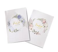 SMASOLO Libretto dei Voti Nuziali 2 Pezzi Libri per Sposi Biglietti di Giuramento Matrimonio Regali per Festa Nuziale Decorazioni Creative per Matrimonio Carte a Mano di Nozze