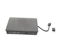 SMASOLO Masterizzatore CD Dvd Esterno USB Nero Design con Pulsante Pop Up e Vassoio per Dischi Compatibile con Laptop e Desktop Tecnologia Registrazione