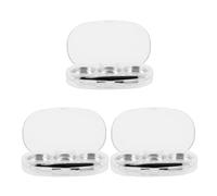 SMASOLO Organizer Trucco Trasparente 3 Scomparti con Pennello - Mini Palette Ombretti, Fard e Rossetto Vuoti - Custodia da Viaggio Compatta per Cosmetici e Correttore