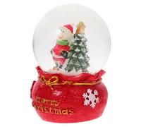 SMASOLO Palla di Natalizia in Resina con Fiocchi di Decorazione da Tavolo Piccola per Festa di Natale Addobbo Casalingo con Design e Atmosfera Calda