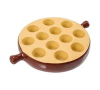 SMASOLO Piatto per Lumache in Ceramica da 17 CM Manici Lisci Vassoio Resistente al Calore Scanalature Antiscivolo per Cottura Domestica e Servizio in Ristoranti