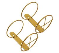 SMASOLO Portabottiglie da Parete in Ferro Dorato Set 2 Pezzi, Supporto Portabottiglia Singola Salvaspazio per Bottiglie di Vino, Organizzatore Sospeso per Cucina, Bar e Sala da Pranzo