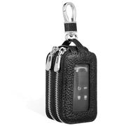 SMASOLO Portachiavi per Auto Doppio Scomparto e Cerniera di Sicurezza, Custodia Portachiavi Finestra Frontale Trasparente, Accessorio Compatto per Uso Quotidiano e Viaggi