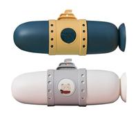 SMASOLO Portaspazzolino da Viaggio e Tazza Lavaggio Portatile 2 Pezzi, Plastica Leggera e Resistente, Astuccio Sottomarino, Organizer Bagno per Famiglie e Viaggi