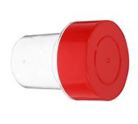 SMASOLO Scatola Porta Timbro Ufficiale in Plastica Rossa Circolare Organizer per Sigilli con Design Trasparente per Accesso Rapido e Protezione Ufficio
