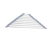 SMASOLO Scolapiatti Triangolare in Acciaio Inossidabile Portapiatti Stabile e Resistente al Calore Scolatoio da Cucina Pieghevole per Lavello e Tavolo Design Spessore Rinforzato Facile da