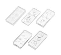 SMASOLO Set 5 Stampi in Silicone per Unghie a Tema Marino e Fiori 3D Stampi Riutilizzabili per Nail Art Fai da Te Decorazioni Floreali per Manicure Creativa e Sformatura Facile