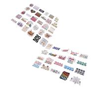 SMASOLO Set di 2 Adesivi Decorativi per Capodanno 2026 Numeri e Lettere, Adesivi per Diario e Scrapbooking, Decorazioni Fai da Te per Feste e Celebrazioni del Anno
