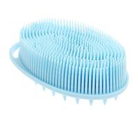 SMASOLO Spazzola Bagnetto Ragazzo Ragazza in Silicone Morbida per Pulizia Corpo e Allenamento Sensoriale Doppia Faccia Azzurra Materiale Sicuro e Durevole per Bagno Quotidiano