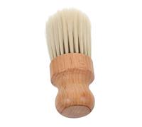 SMASOLO Spazzola Da Barbiere Manico in Legno Spolverino Per Capelli Strumento Per Pulizia Impugnatura Ergonomica Design Testina Rotonda Adatto Per Uso Professionale e Personale