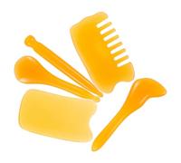 SMASOLO Strumenti per Gua Sha in Resina Multifunzionale per Viso e Corpo Kit con Pettine Bastoncini e Raschietti per Rilassamento Muscolare e Stimolazione Circolatoria Uso Professionale e
