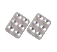 SMASOLO Tavolozza di Pigmenti Multiforo in Alluminio 6 Fori, Set 2 Pezzi, Leggero e Portatile, per Studenti e Artisti, per Pittura Ad Acquerello e Olio, Facile da Pulire e Resistente