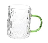 SMASOLO Tazza da Bere in Vetro Borosilicato con Manico Curvo Antiscivolo Resistente per Uso Quotidiano Multiuso Adatta per Caffè Tè e Bevande Facile da Pulire e Sicura