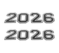 SMASOLO Toppe Termoadesive Numeri Ricamate 2026 da Stirare, Set 8 Pezzi per Abbigliamento Sportivo, Patch Numeriche Resistenti per Divise Calcio, Basket e Tessuti Vari