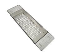 SMASOLO Vassoio per Bagno Regolabile Estensibile con Drenaggio Antiscivolo Organizer Stabile per Bagno Mensola per Vino Telefono e Libri per Spazi Compatti e Relax in