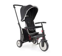 Smat Trike - TRICICLO PIEGHEVOLE 6IN1 CON SCHIENALE RECLINABILE, MANIGLIONE DIREZIONALE ED ALLUNGABILE E AMMORTIZZATORI BREVETTATI: SMARTRIKE STR3 PER BAMBINI DAI 10 MESI AI 3 ANNI - NERO