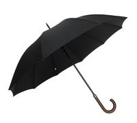 SMATI Ombrello da uomo Grand Class - Nastri rinforzati e foderati in fibra; ultra resistente al vento; diametro 118 cm; automatico; copertura protettiva; colore NERO